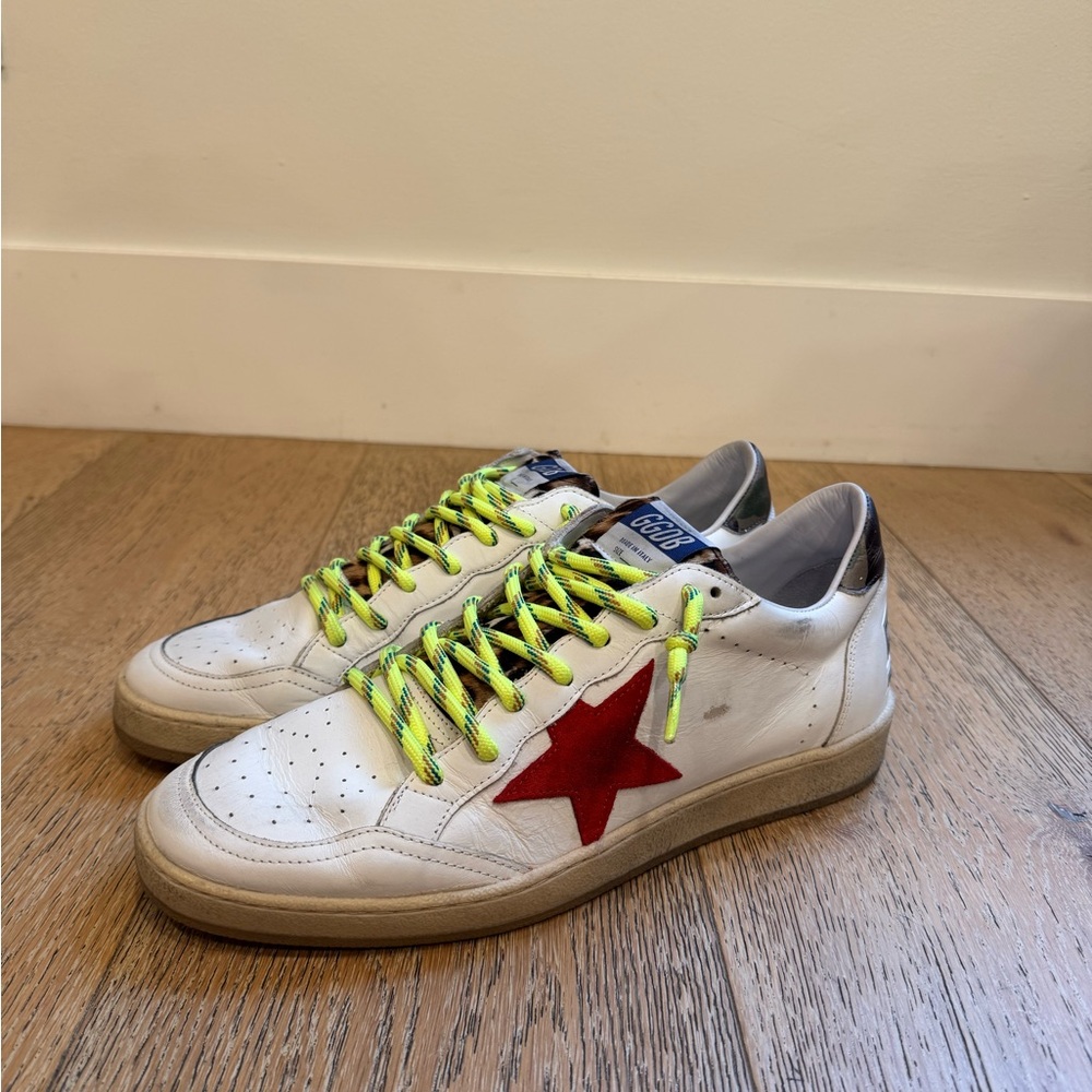 Golden Goose White, Red, Leopard, and Camo Sneakers - Exclusive Rare Design - Picture 4 of 10